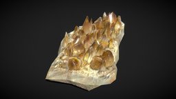 Citrine Quartz Cristal archeology, wizard, assets, energy, prop, rocks, geology, crystal, natural, crystals, yellow, nature, citrine, stones, quartz, minerals, realism, amethyst, topaz, mineralogy, crystalgems, geode, low-poly, asset, lowpoly, witch, stone, rock, magic, rocks-and-minerals, magic-crystals
