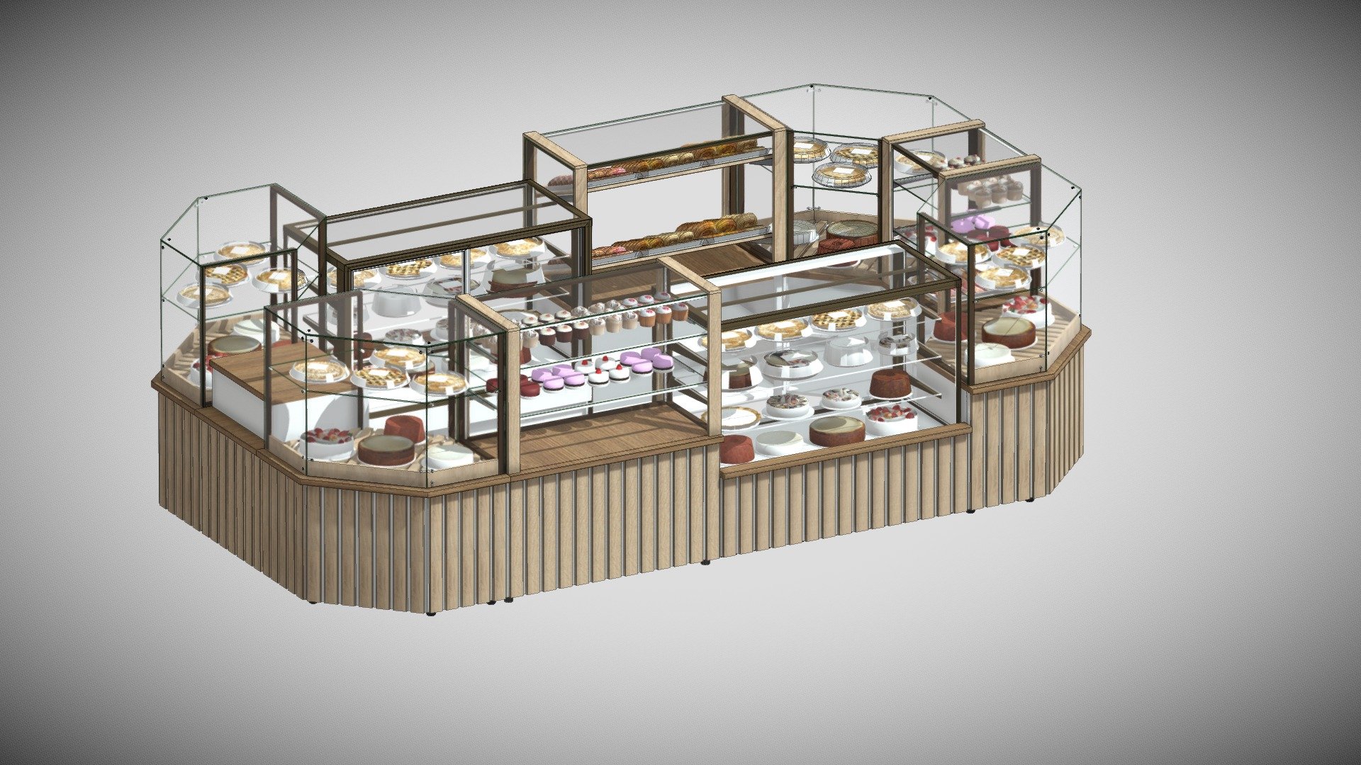bakery mall kiosk - bakery kiosk - Buy Royalty Free 3D model by 3DGrom (@dizartoren) 3d model