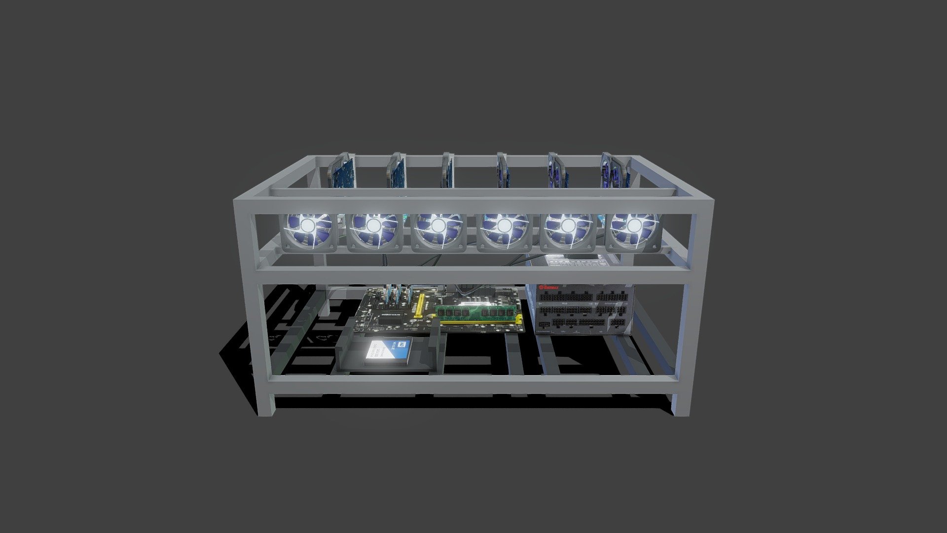 This is an example of a server rack layout that is used to mine crypto

design by NUMITEG - Asset Numi - Internal Maining - Download Free 3D model by numiteg 3d model
