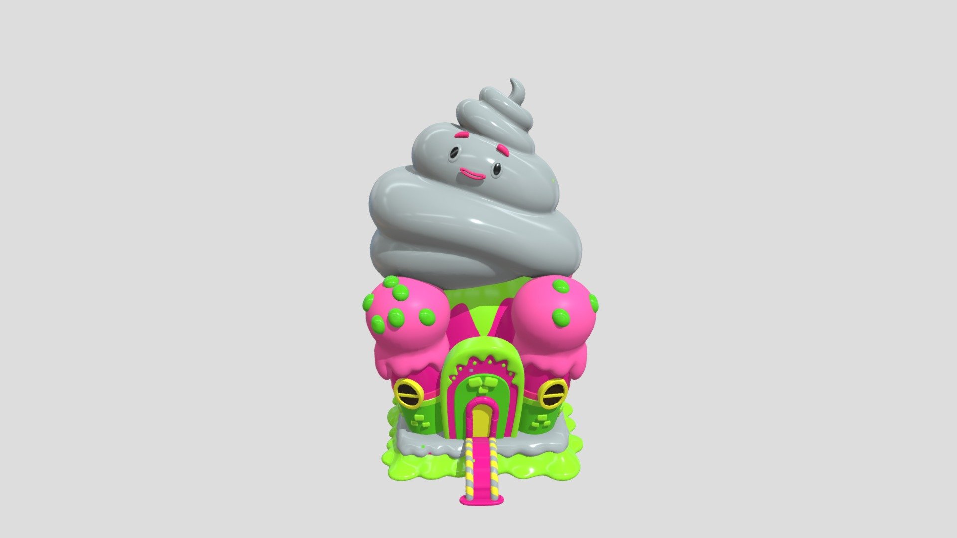 Ngôi nhà được chế tác bằng kẹo. Tuyệt vời - Candy House - Download Free 3D model by Jackie Do (@jackiedo) 3d model