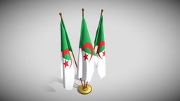 Algeria Flag Pack office, flag, desk, holder, pole