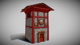 Chinese House asian, chinese, lowpoly, house, building, gameready, valorant