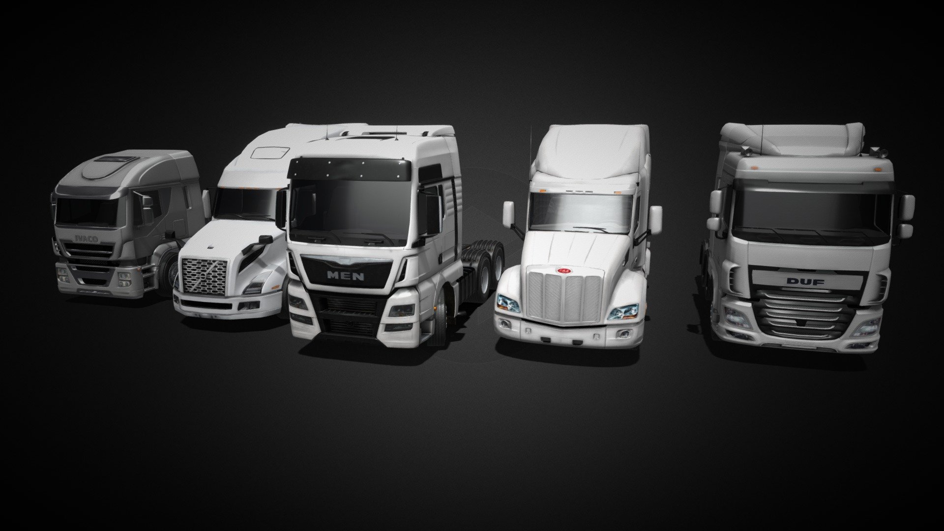 Trucks - 3D model by Sergey Semenov (@serjkeee) 3d model