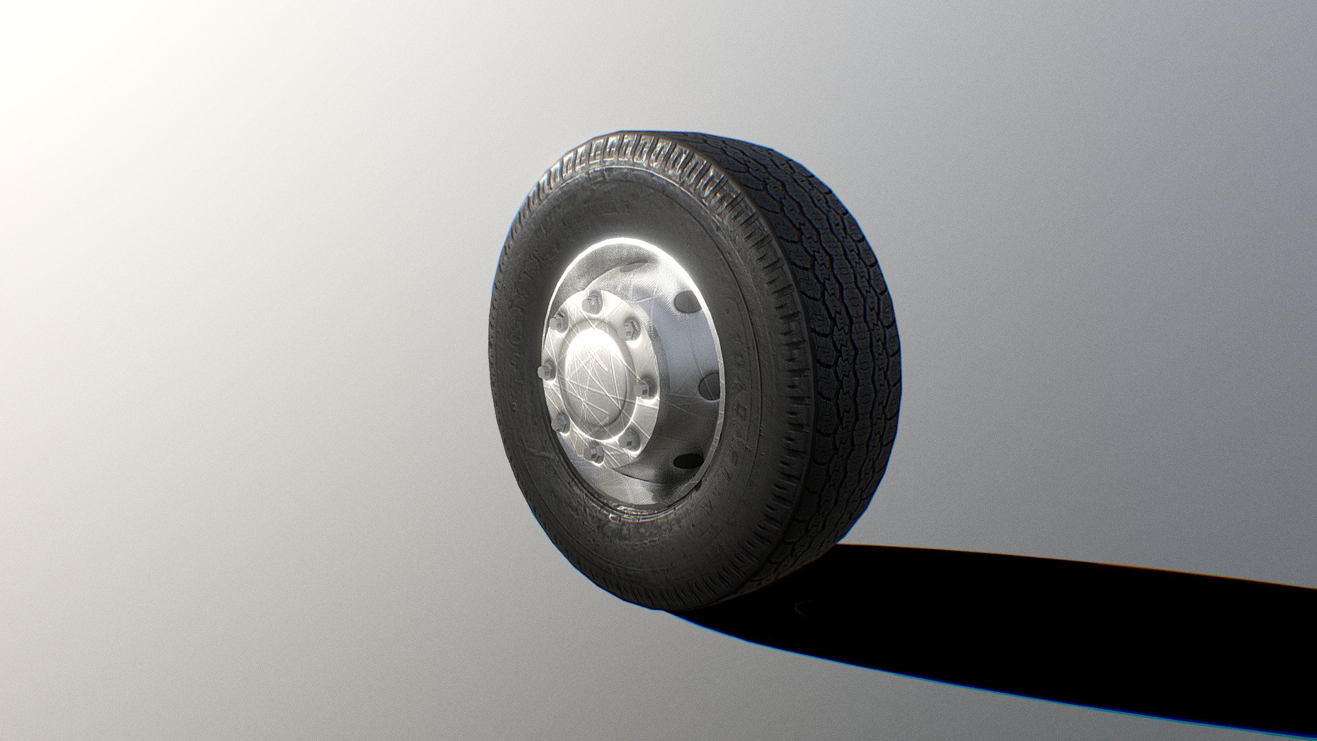 Low Poly  Truck Wheel - Truck Tire - Download Free 3D model by Adelprince69 3d model
