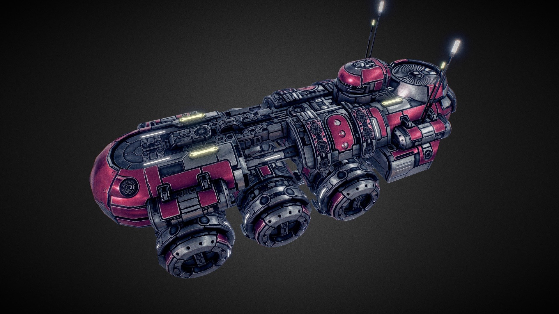 In-game model of a cargo hauling spaceship belonging to the Vanguard faction.



Learn more about the game at http://starfalltactics.com/ - Starfall Tactics — Kibisis Vanguard freighter - 3D model by Snowforged Entertainment (@snowforged) 3d model