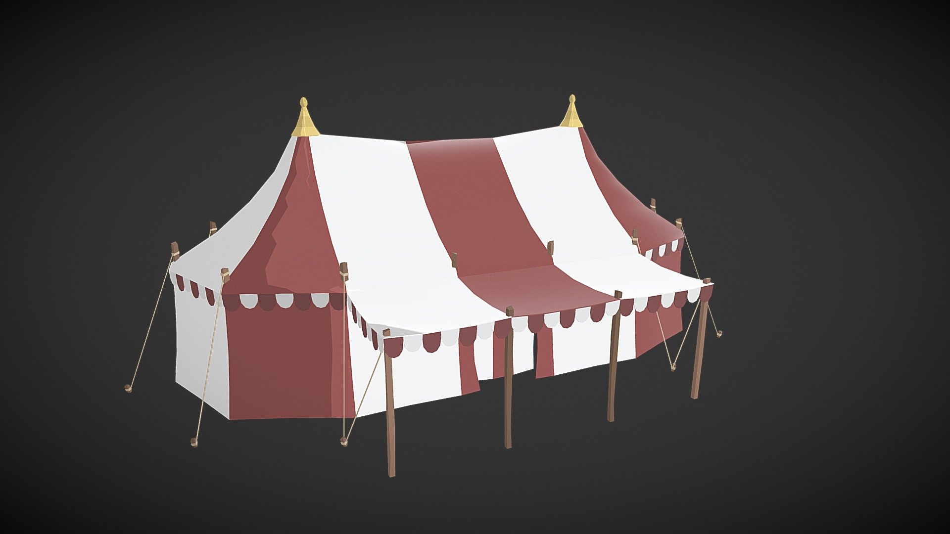 Large Tent - 3D model by Shavorich 3d model