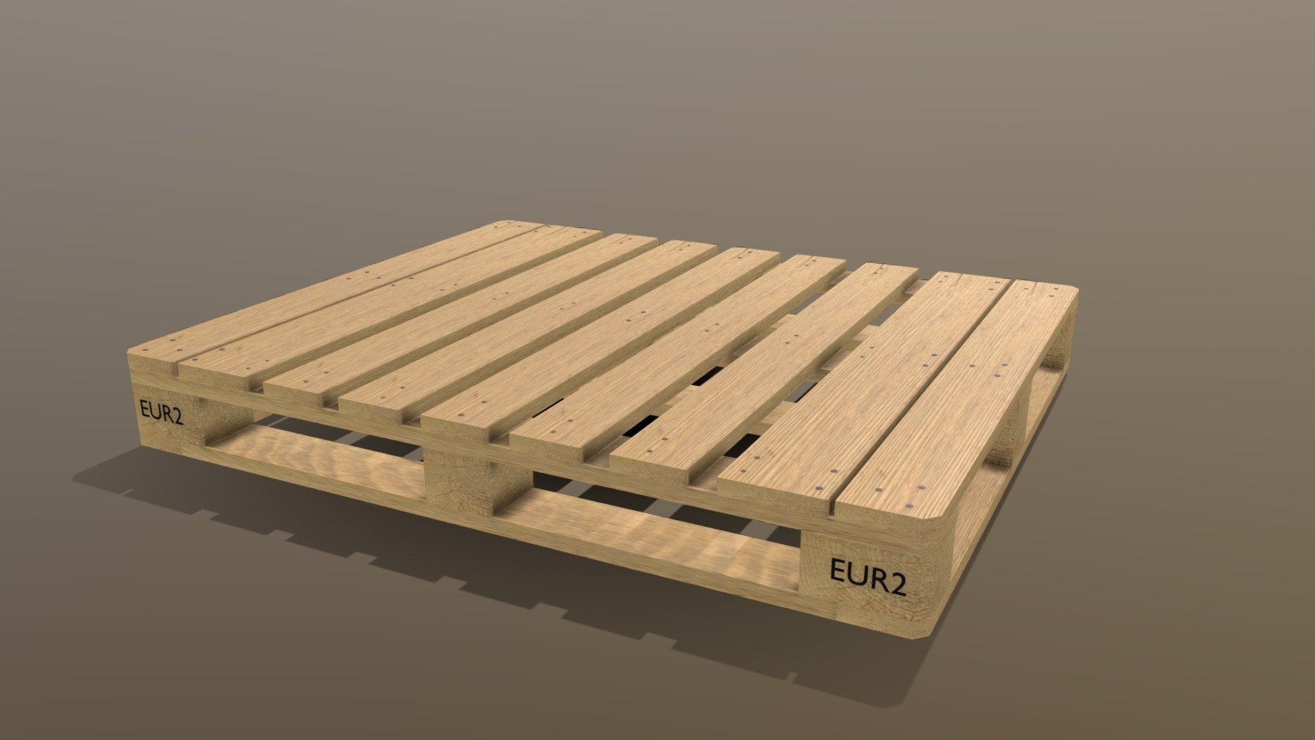 Pallet EUR 1200×1000x144 мм EUR 2 ISO2 The model can be used to design and visualize the arrangement of equipment in the workshop Preparing presentations on the topic of production organization Modeling of material flows within production - Pallet EUR2 - Buy Royalty Free 3D model by C-MES Solutions Ltd. (@c-mes) 3d model