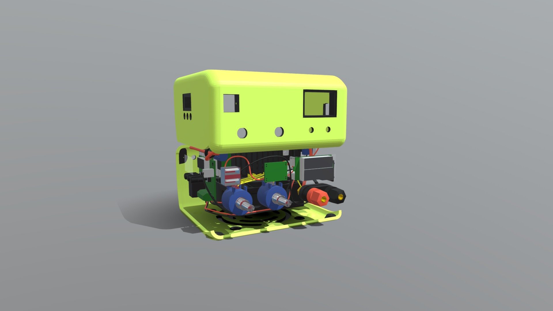 Laboratory power supply i created for printing with with all components and wires modelled - Laboratory Power Supply for 3D printing - Download Free 3D model by shtran 3d model
