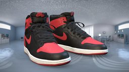 Lowpoly Gameassets PBR Nike Air Jordan 1 high