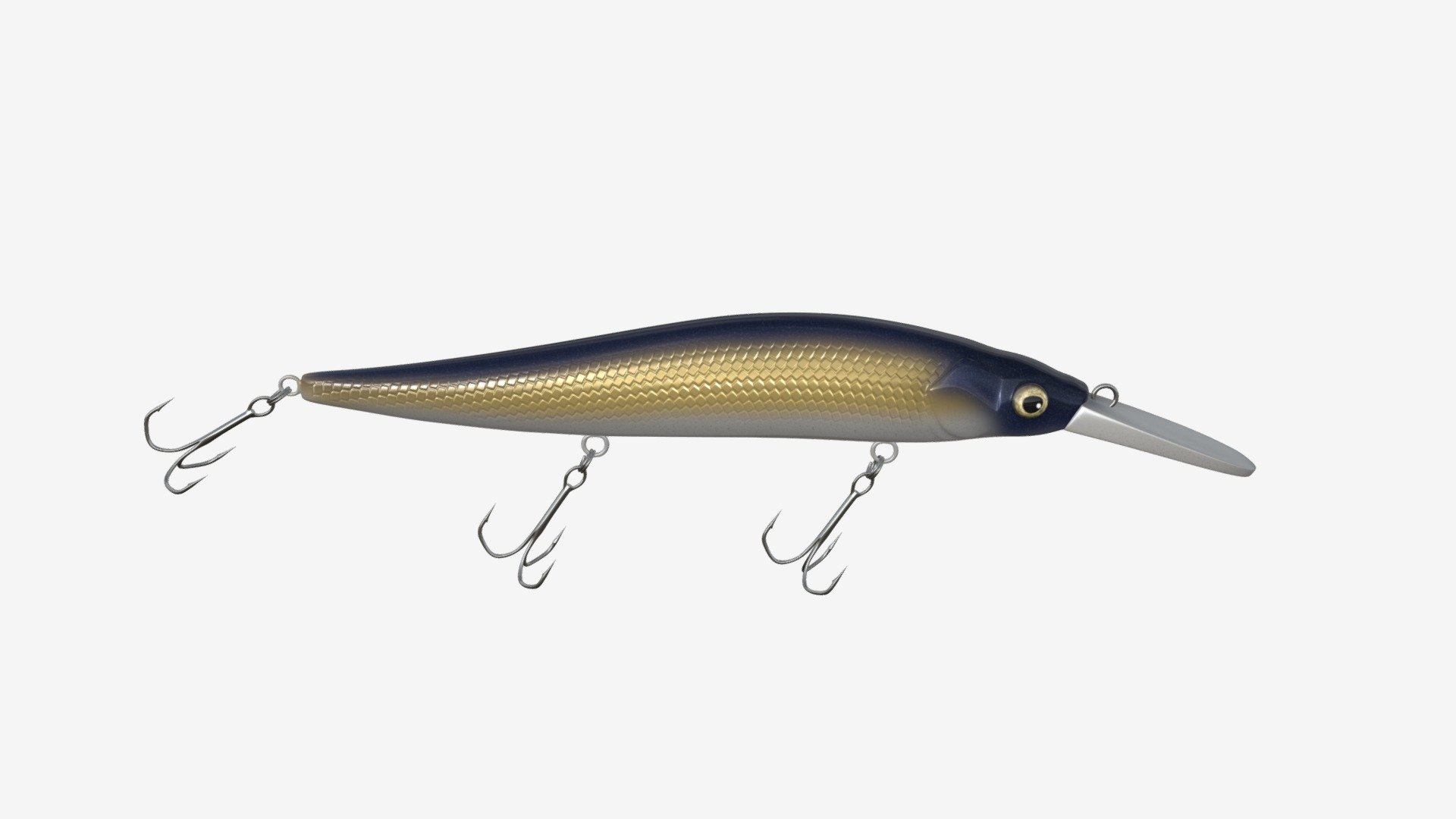 Fishing lure minnow type 02 - Buy Royalty Free 3D model by HQ3DMOD (@AivisAstics) 3d model