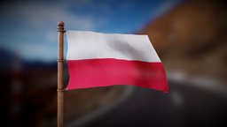 Flag of Poland wind, flag, country, sign, north, atlantic, polish, wave
