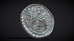 Medieval Engraved Man Coin