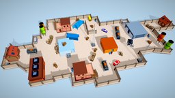 TDM Map 3 blend, warehouse, obj, walls, map, drums, cod, assetpack, lowpoly-gameasset-gameready, lowpolymodel, fpsgame, wooden-box, pubg, glb, lowpoly, container, environment, warehouse-building, tnt-explosive, tdm, tdm-map, rammaza