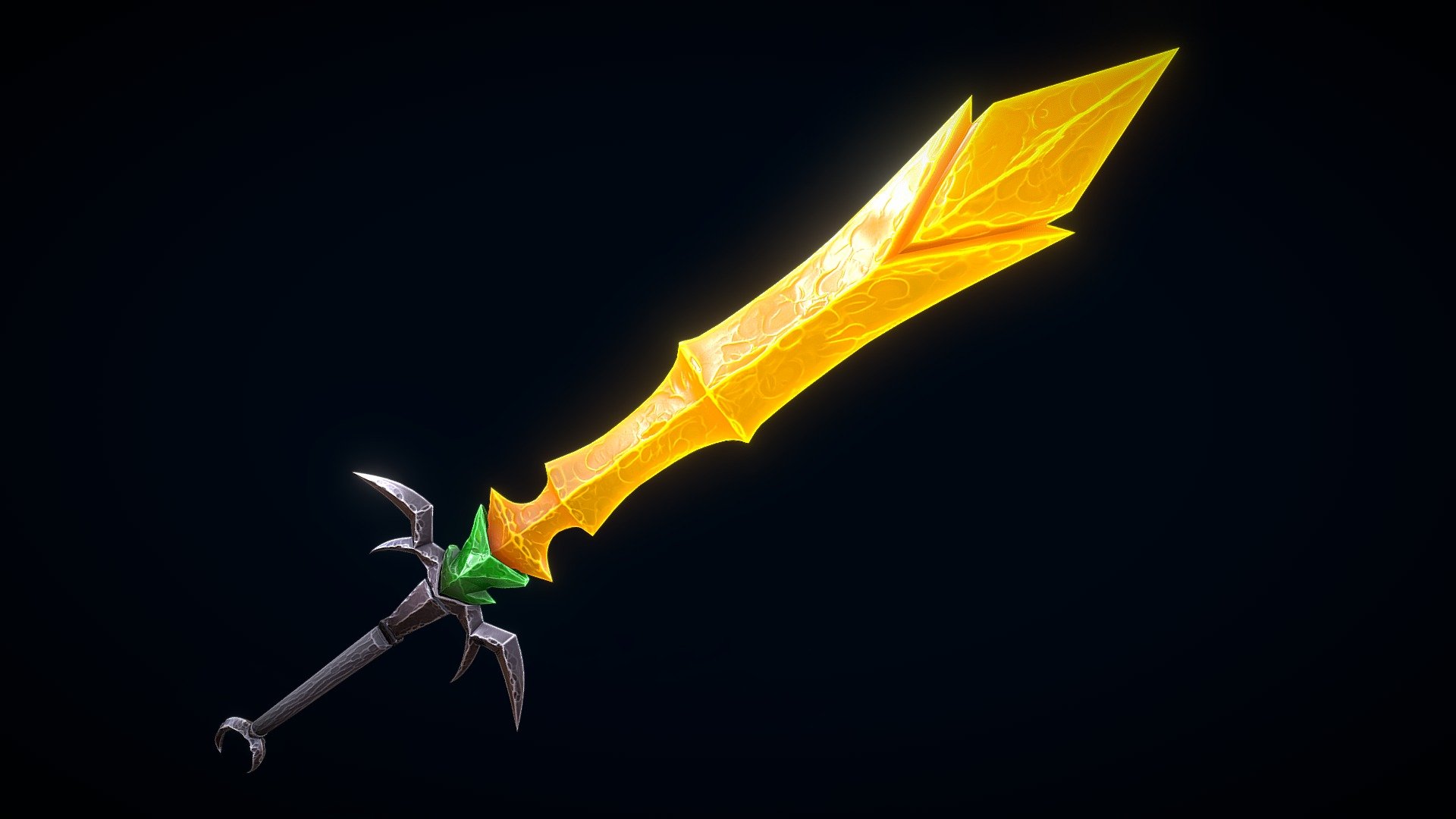 Low-poly 3D model of The Horseman's Blade, a sword from Terraria. This model doesn't contain any n-gons and has optimal topology, includes 2K textures 3d model