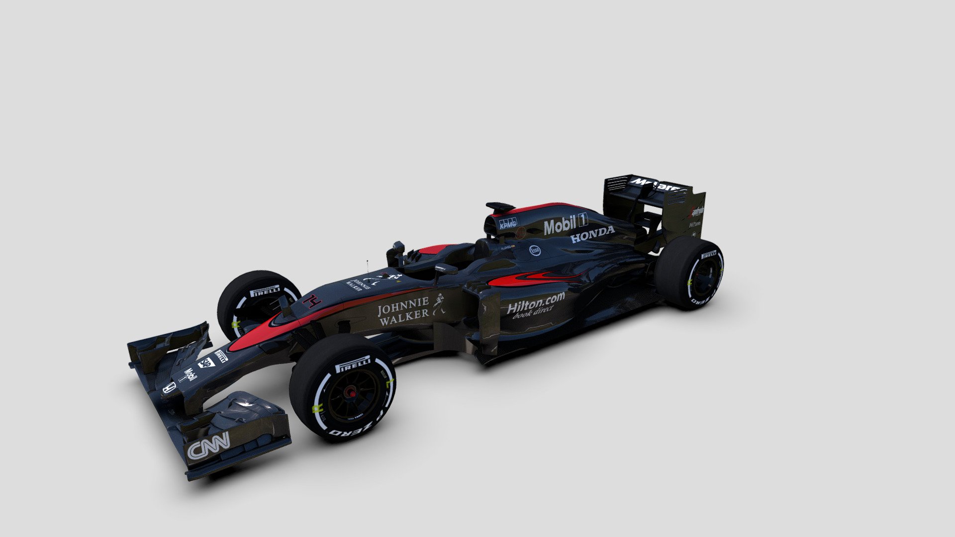 McLaren MP4-30 B, 3D model,  Mexico livery,  for Grand Prix 4.  - McLaren MP4-30 B Mexico - 3D model by Excalibur 3d model