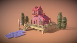 Pink House dream, pink, render3d, house, barbies