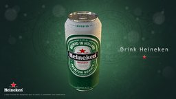 Packshot Heineken (PBR update) can, beer, corentin3d, heineken, canette, packshot, bire