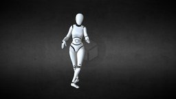 Dusya Robot femalecharacter, lowpoly, sci-fi, female, robot