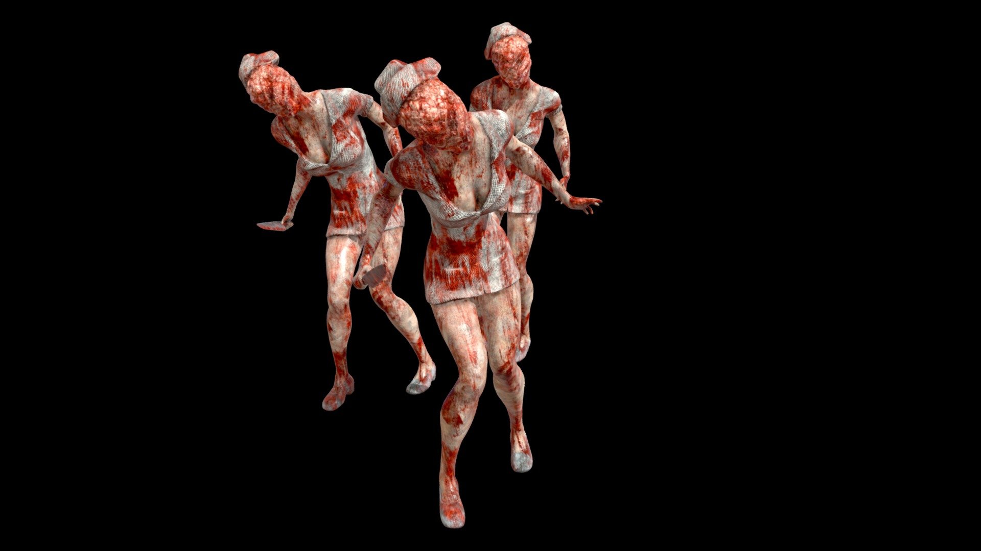 Nurse Horror Game ready. PBR Materials. Textures in 4K 3d model
