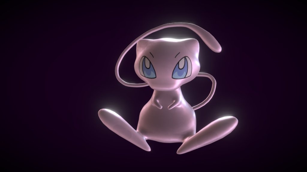 Mew Pokémon made it with 3Ds Max and texturized with 3D Coat. It's a low poly version and it will be free download 3d model