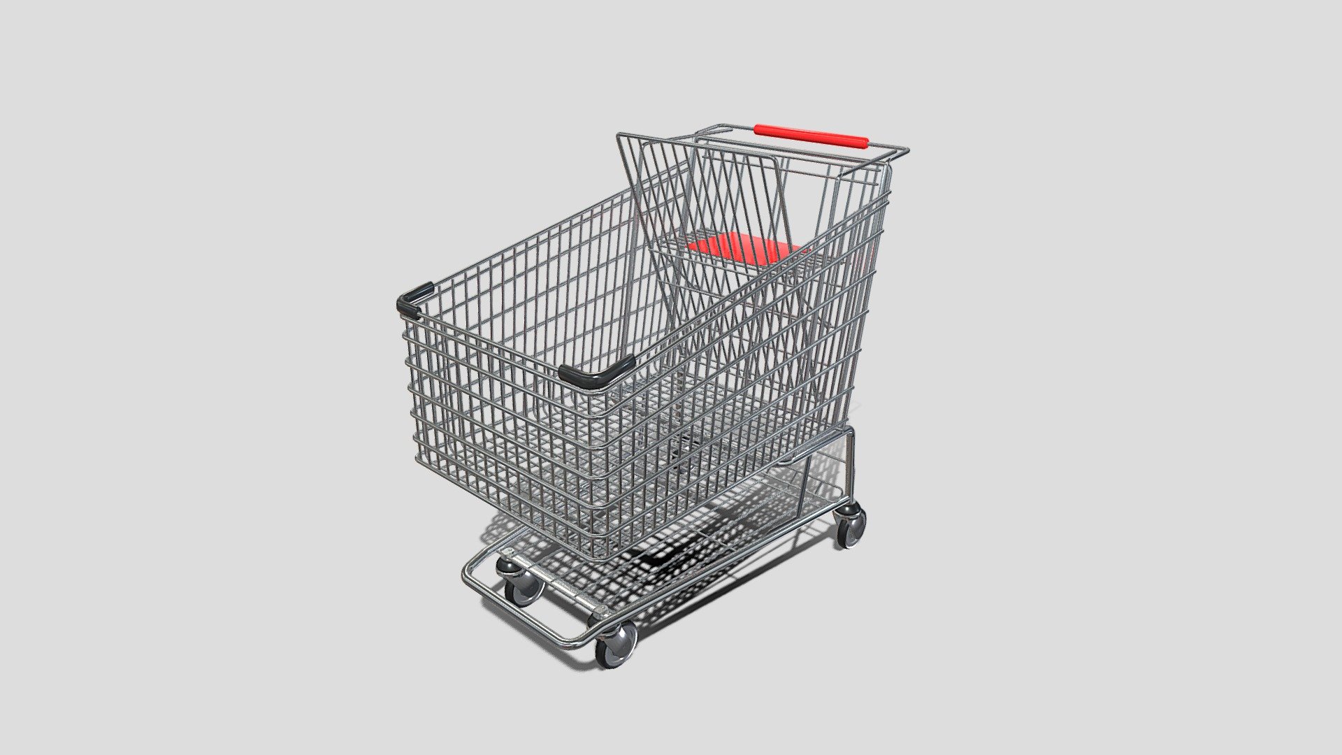 Shopping cart 3d model rendered with Cycles in Blender, as per seen on attached images. 
The model is scaled to real-life scale.

File formats:
-.blend, rendered with cycles, as seen in the images;
-.obj, with materials applied;
-.dae, with materials applied;
-.fbx, with materials applied;
-.stl;

3D Software:
The 3D model was originally created in Blender 3.1 and rendered with Cycles.

Materials and textures:
The models have materials applied in all formats, and are ready to import and render.
Materials are image based using PBR, the model comes with five 4k png image textures.

Preview scenes:
The preview images are rendered in Blender using its built-in render engine &lsquo;Cycles'.
Note that the blend files come directly with the rendering scene included and the render command will generate the exact result as seen in previews.
Scene elements are on a different layer from the actual model for easier manipulation of objects.

For any problems please feel free to contact me.

Don't forget to rate and enjoy! - Shopping cart v8 - Buy Royalty Free 3D model by dragosburian 3d model