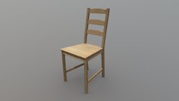 Worn Kitchen Chair sitting, unreal, worn, kitchen, scratches, swedish, unity, chair, interior, gameready