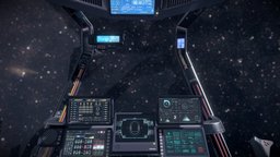 Sci Fi Cockpit 4 fighter, sci, fi, ready, cockpit, optimized, ue4, unity, low-poly, asset, game, pbr, lowpoly, low, poly, sci-fi
