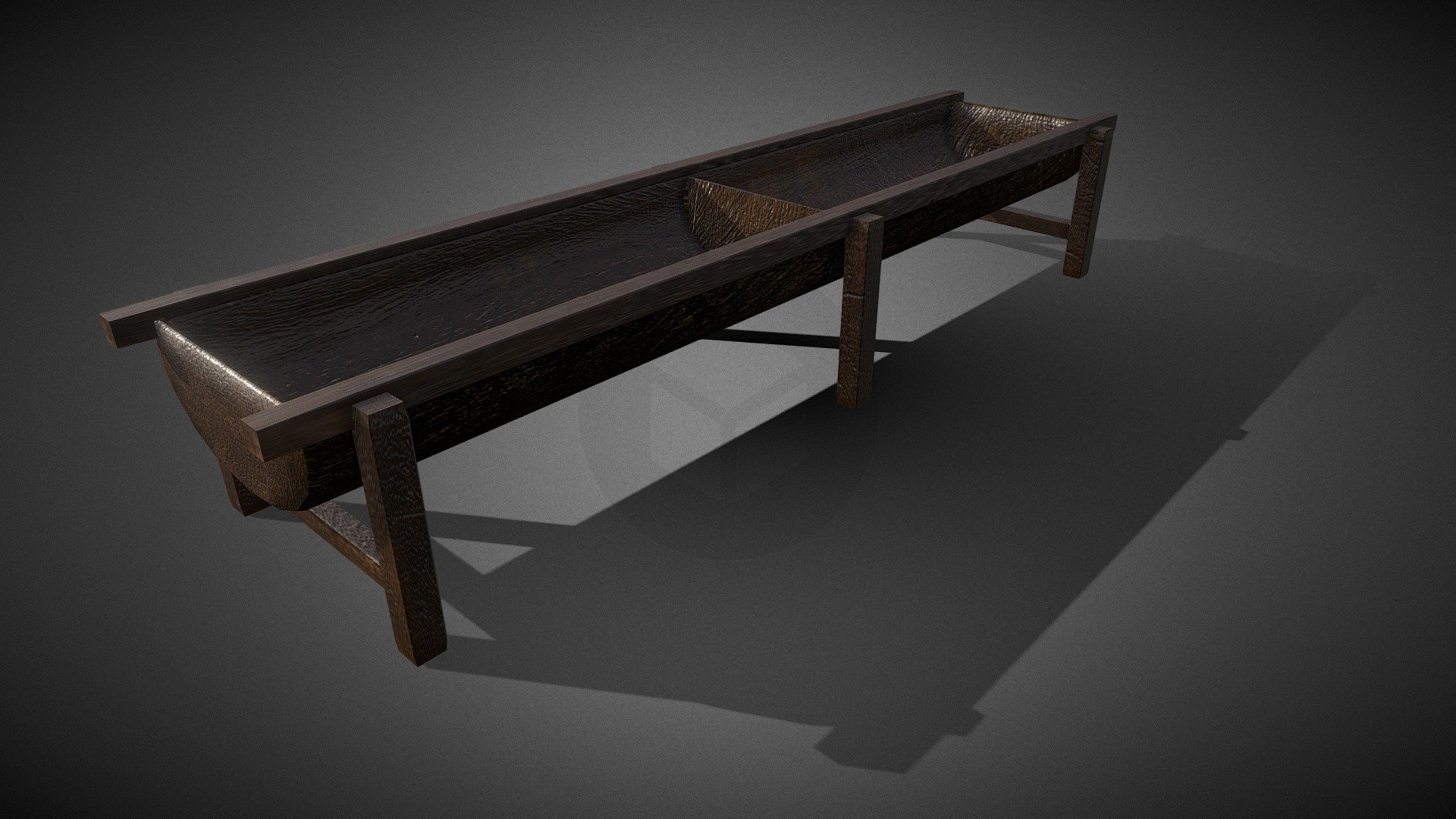 This is a wooden horse trough used in game Duellum Medieval Wars by GearEngine Studios 3d model