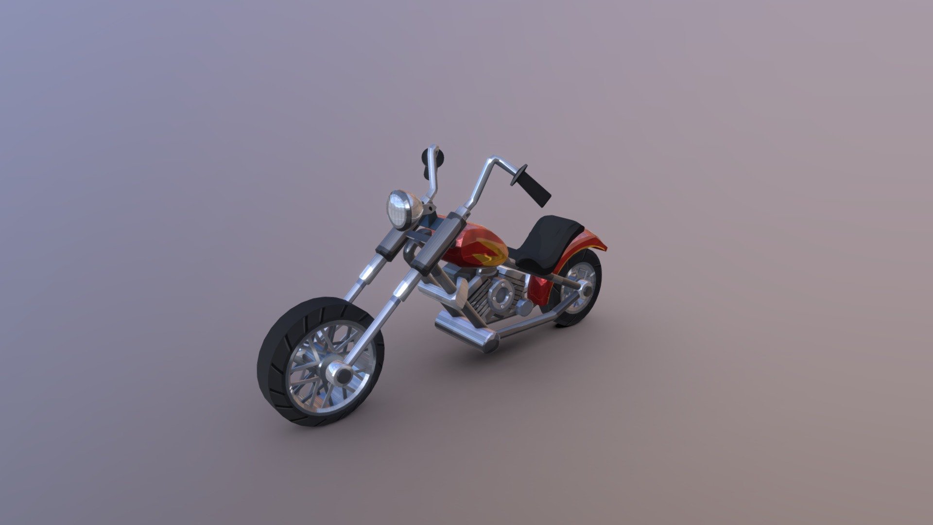 3D representation of Chopper vehicle from Hill Climb Racing 2 game 3d model