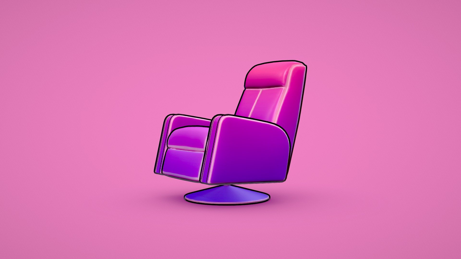 Stylized Chair - 3D model by Dreamerz Lab (@dreamerzlab) 3d model