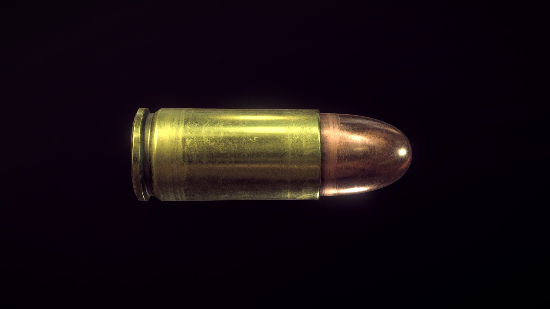 Simple bullet  with 2k textures 3d model