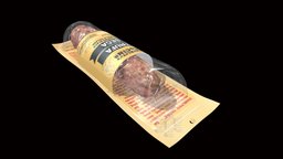 Truffle Salami food, ham, packaging, meat, meal, package, pork, beef, sausage, sandwitch, veal, salami, truffle, packagedesign, hot-dog, packaging3d