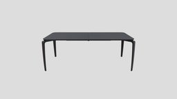 North dining table black modern, furniture, table, ar, decor, kitchen, dining, interior-design, dining-table, dine, home-decor, room-decor, vto, architecture, 3d, design, home, interior, home-accessory, interior-styling