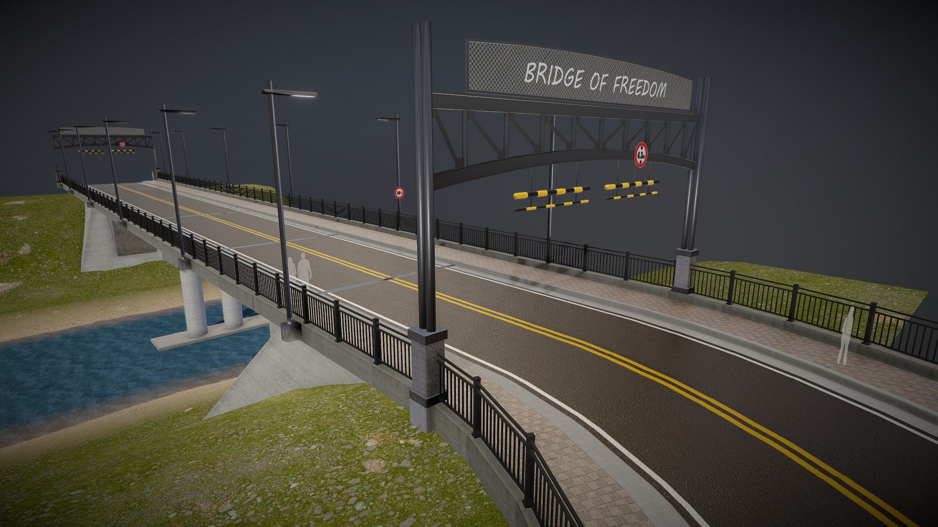 Modular bridge series 1 is a modular package of plate girder bridge models. This package contains more than 15 modular bridge components, footing, pier, bearing, expansion joint, railing, gateway, roadlights, traffic signs, etc.











Main features




modular bridge

over 15 objects

texture size: from 363x1197  to  4096x4096
 - Modular Bridge Series1  " Plate Girder Bridge " - Buy Royalty Free 3D model by city2025 3d model