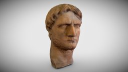 Gallien Emperor rome, archeology, portrait, emperor, artifact, marble, roman, scultpure, photogrammetry, bust, 3dscan, noai