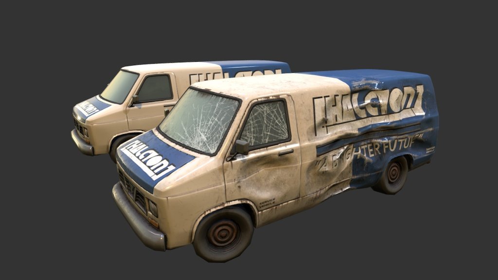 A basic van model for use in a UE4 scene, comes in an undamaged and damaged state.

Made with 3DSMax and Substance Painter 3d model