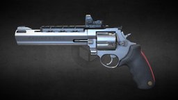 Taurus Raging Bull .454 Casull revolver, hunter, taurus, handguns, props-assets, weapons3d, revolver-weapons-guns, weapons-guns, props-game-assets, handgun-revolver, gameready-lowpoly, revolverguns3d, raging-bull, weapons, gameready