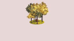 Tree House trees, tree, plants, mushrooms, stylised, 3d, art