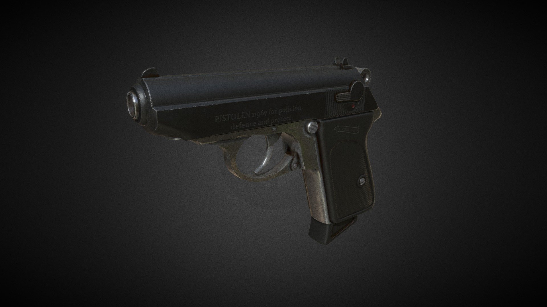 Agent 007 pistol - Walther PPK (free) - Download Free 3D model by chyzhykov.roman (@chijikoff.roma) 3d model