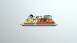 in-flight tray food demo 