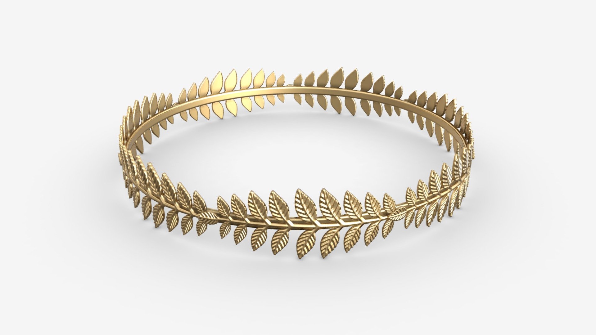 Olive Branch Headband Gold Crown - Buy Royalty Free 3D model by HQ3DMOD (@AivisAstics) 3d model