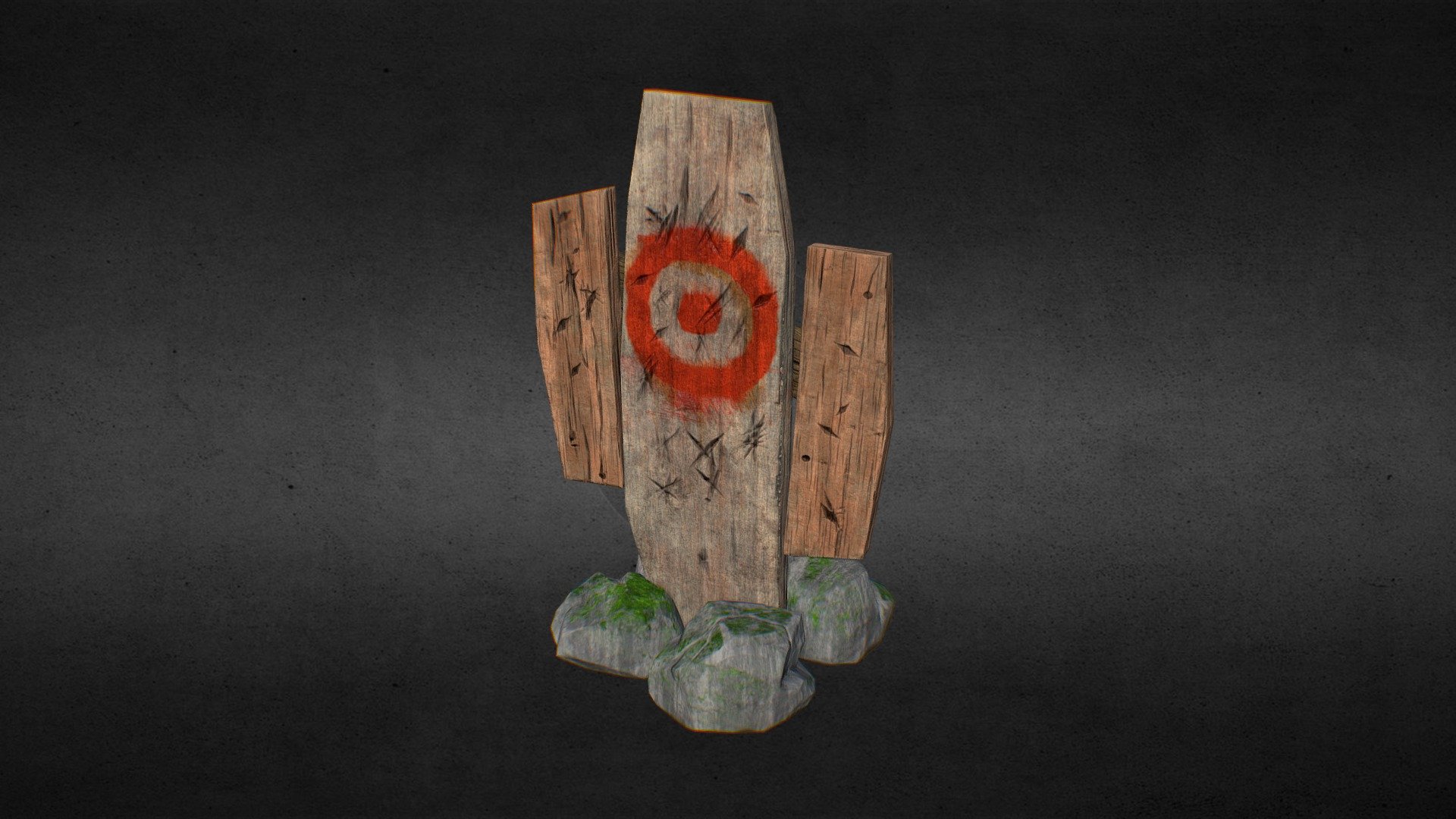 Wooden Target - 3D model by RicochetWitcher 3d model