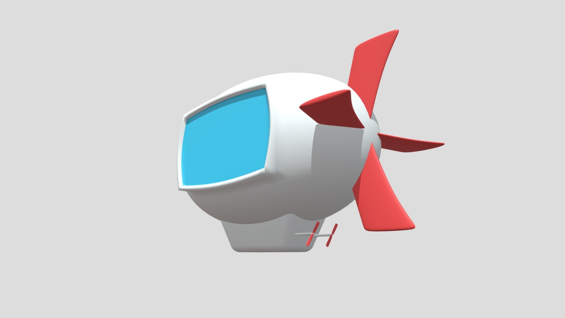 Cartoon Airship.

Made with Blender 2.8.

Rendered with Cycles.

system units -: m.

Included 7 objects.

Polygons: 13,612.

Vertices: 13,696.

Formats: . blend . fbx . obj, c4d,dae,fbx,unity.

Thank you 3d model