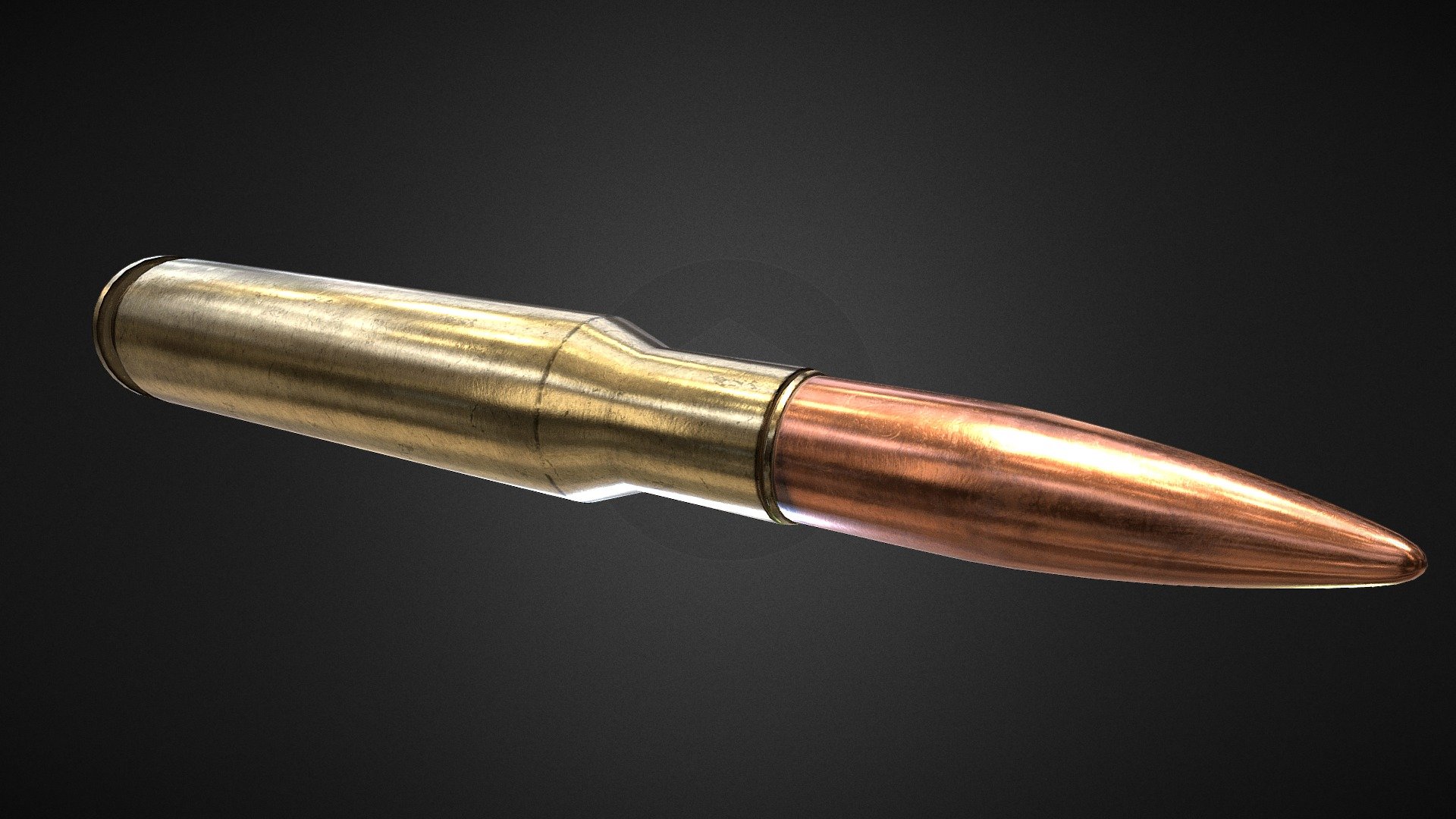 3d model of a bullet from a high caliber weapon, that can be used on personal and artistics projects, the model has low quantity of polygons, otherwise, it has high quality textures. 

Vertices: 969
Edges: 2550
Faces: 1593
Triangles: 1914 - .50 BMG - Download Free 3D model by JaumWF 3d model