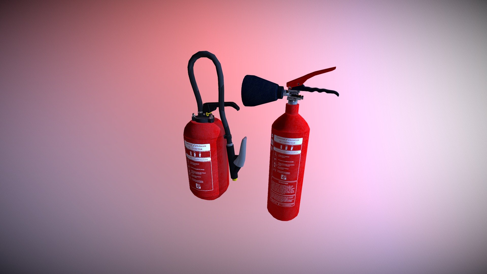 Fire Extinguishers - 3D model by maadln 3d model