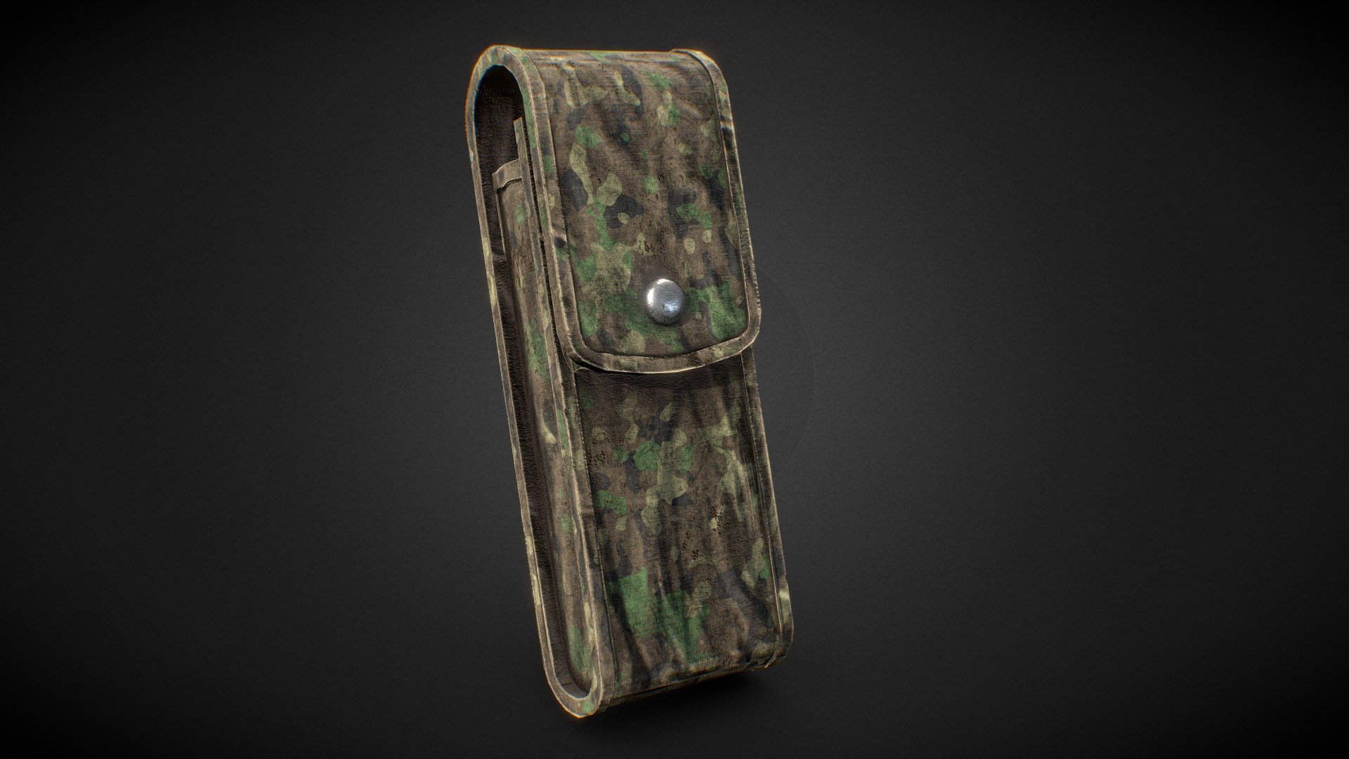 First time sculpting fabric :) Made in blender, textured in Substance Painter based from a picture of some pouches from the Vietnam War displaying the known woodland camouflage pattern 3d model