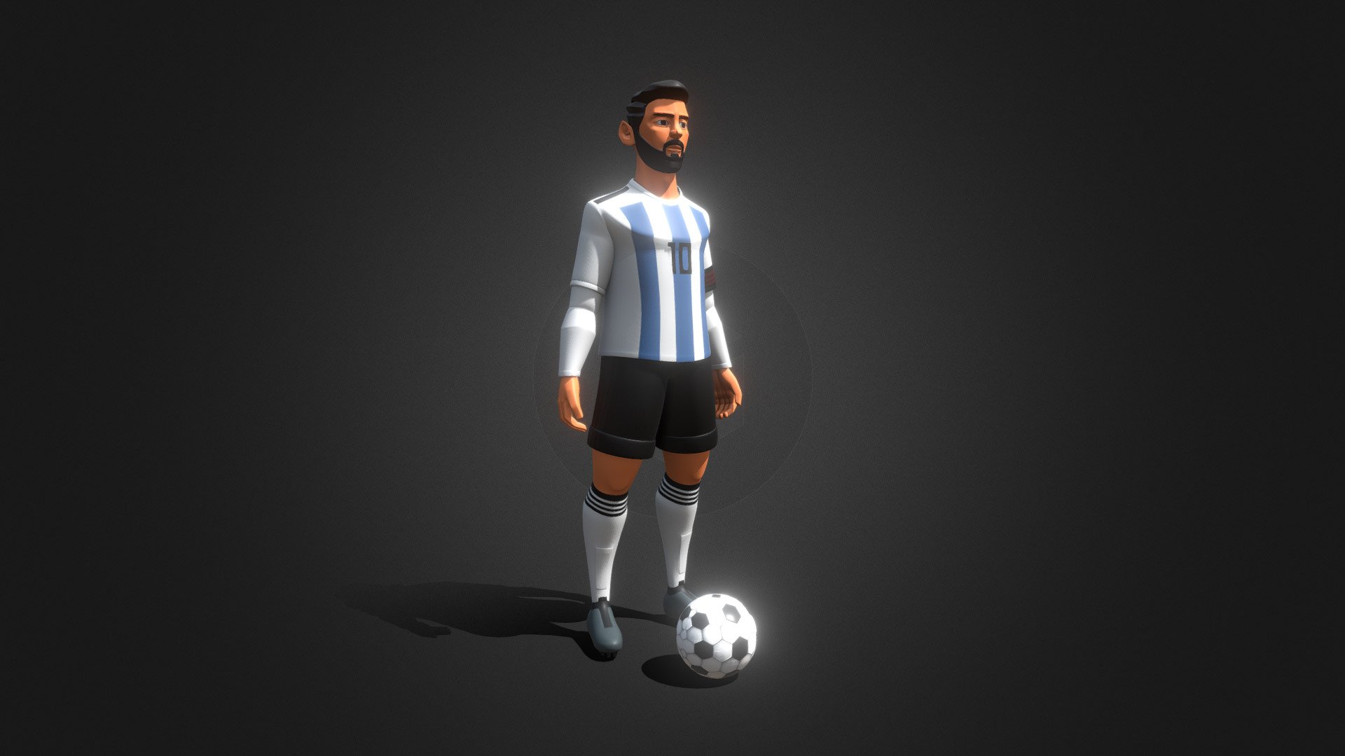 3D Football Player Character - 3D Character | Football Player - 3D model by Information Transformation Services (ITS) (@kineticArtworks) 3d model