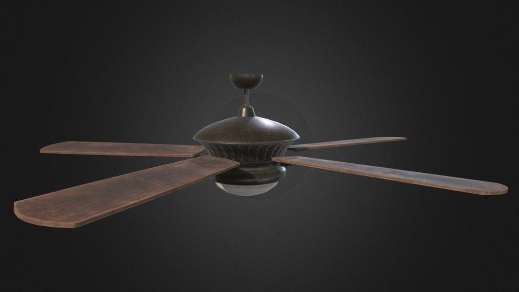 Here's a ceiling fan I made for my upcoming personal environment &lsquo;'Home Sweet Hole'&lsquo;. 
2K Texture - Ceiling Fan - 3D model by Vincent3d 3d model