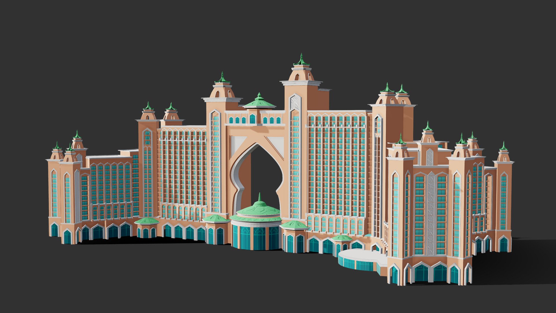 Atlantis - Dubai - Buy Royalty Free 3D model by 1Quad (@1.Quad) 3d model