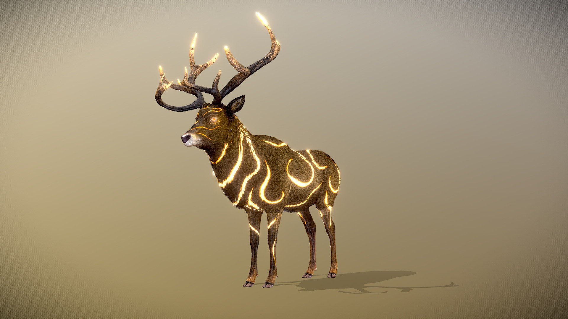 A realistic Stag/Deer for your games. 
Find it on Unity Assetstore and Unreal Marketplace. 

It comes with a 4 set of Textures Check all images here
https://imgur.com/gallery/oZYQA2p - Realistic Deer - Stag - Buy Royalty Free 3D model by Malbers Animations (@malbers.shark87) 3d model
